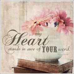 my heart stands in awe of your word